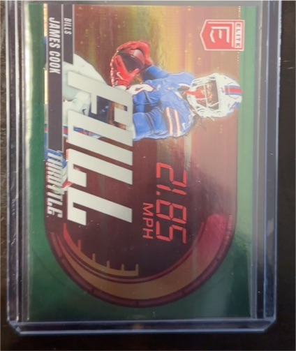 2025 Panini Donruss Elite #6 James Cook Full Throttle Green — front