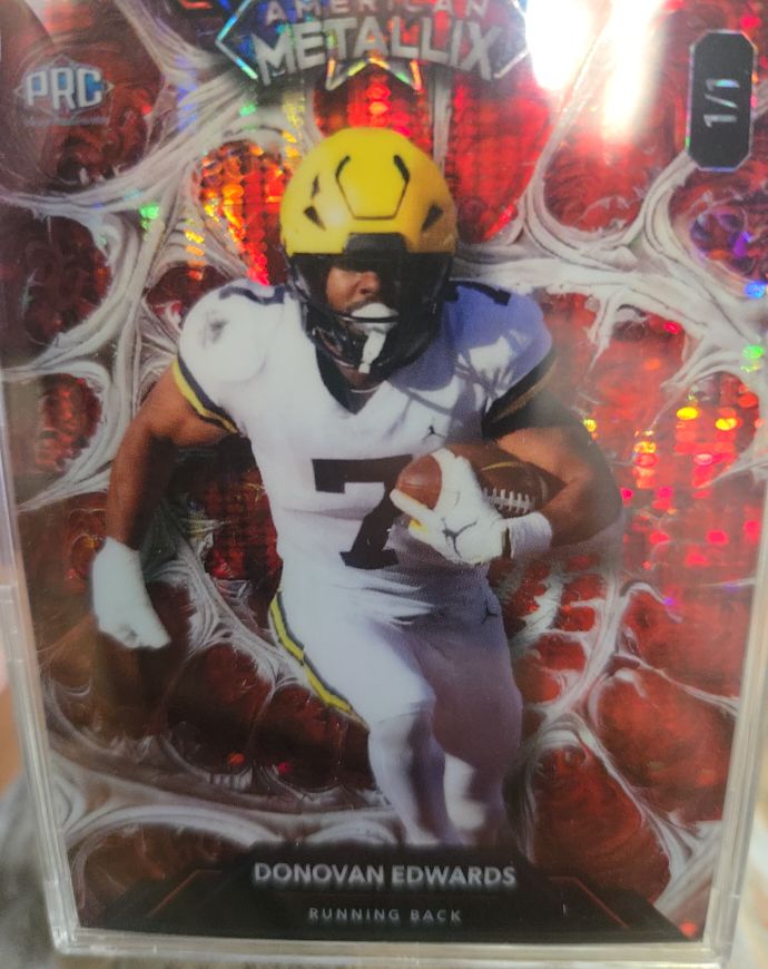 2023 Wild Card American Metallix #WMMF-DE Donovan Edwards — front