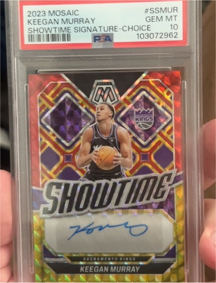 2023 Panini Mosaic #SSMUR Keegan Murray Showtime Signature-Choice — front
