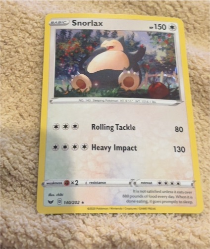 2020 Pokémon Sword & Shield #140 Snorlax — front