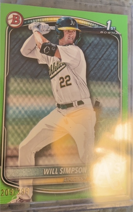 2025 Bowman #BP-35 Will Simpson — front