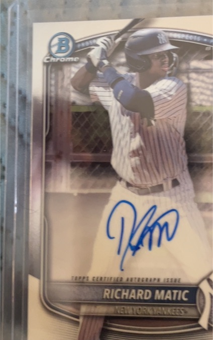 2025 Bowman Chrome #CPA-RM Richard Matic — front
