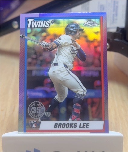 2025 Topps Chrome 1990 Topps 35th Anniversary #90CB-20 Brooks Lee — front