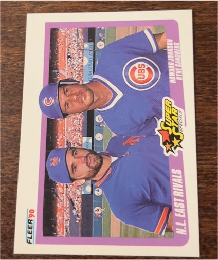 1990 Fleer #639 Howard Johnson / Ryne Sandberg — front