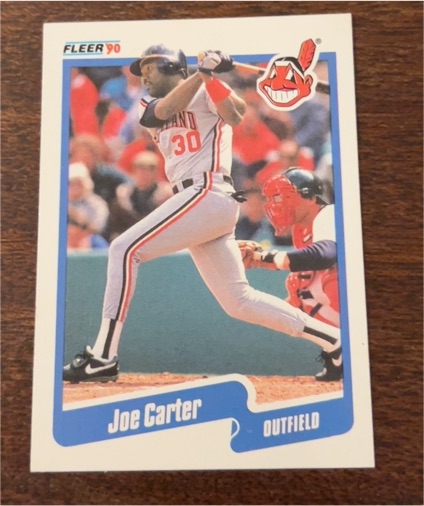 1990 Fleer #489 Joe Carter — front