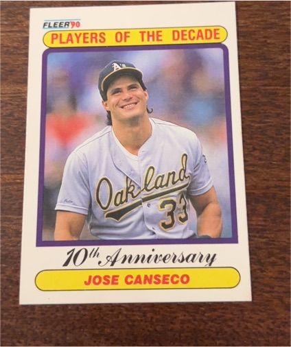 1990 Fleer #629 Jose Canseco — front