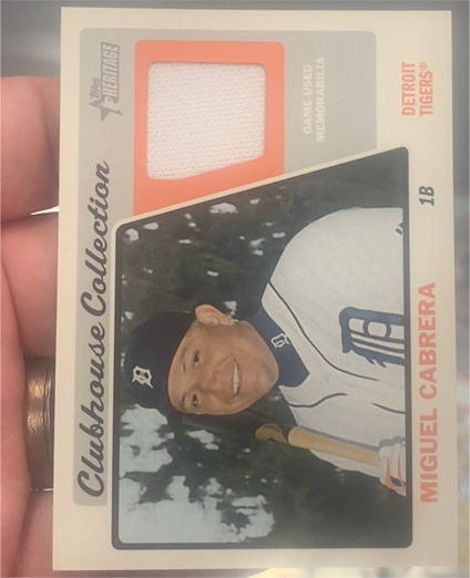 2015 Topps Heritage Clubhouse Collection Relics #CCR-MC Miguel Cabrera — front