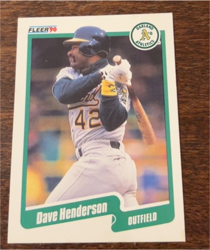 1990 Fleer #9 Dave Henderson — front
