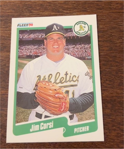 1990 Fleer #4 Jim Corsi — front
