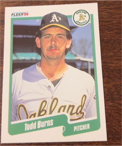 1990 Fleer #2 Todd Burns — front