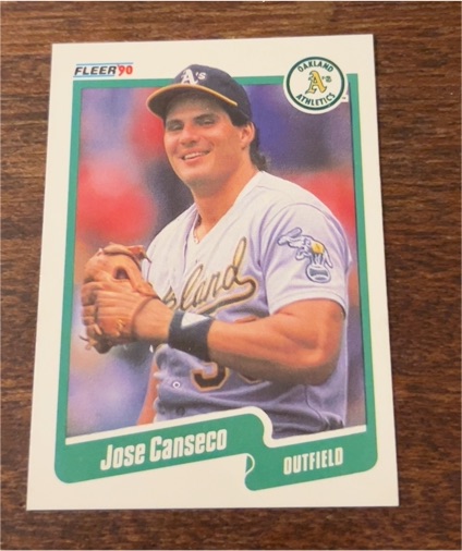 1990 Fleer #3 Jose Canseco — front