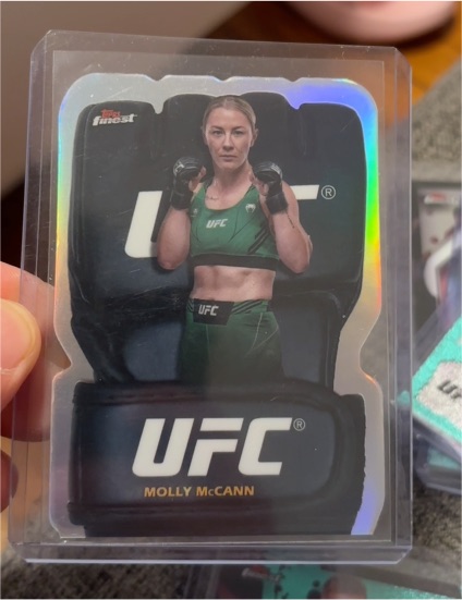2024 Topps Finest UFC #FGD-40 Molly McCann Fight Glove Die-Cut — front