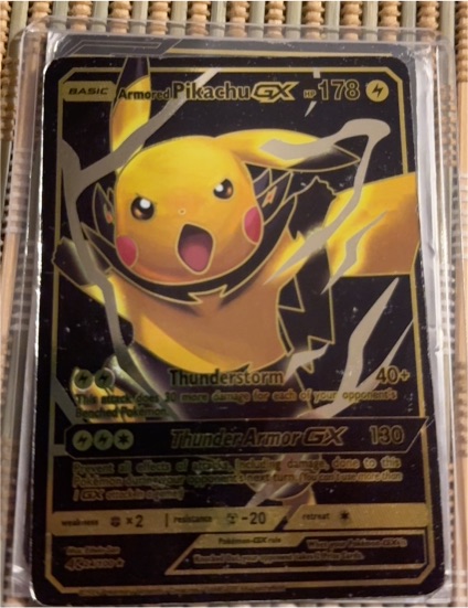 2019 Pokemon Armored Pikachu GX #24 — front