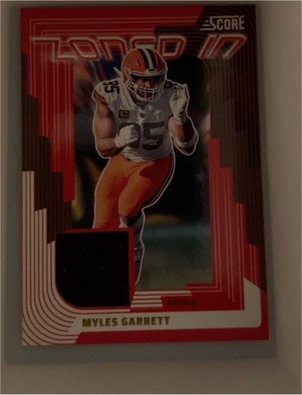 2025 Score Zoned In Patch #ZON-MGT Myles Garrett — front
