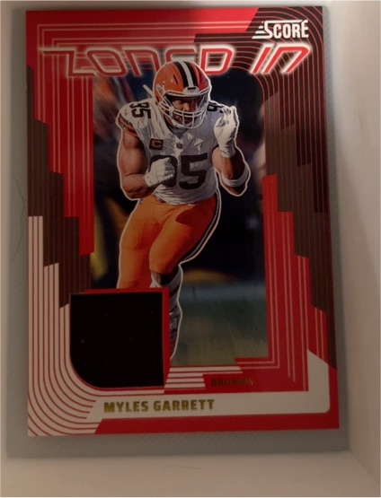 2025 Score Zoned In Patch Myles Garrett — front