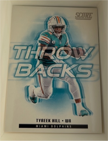 2025 Panini Score #18 Tyreek Hill Throw Backs — front