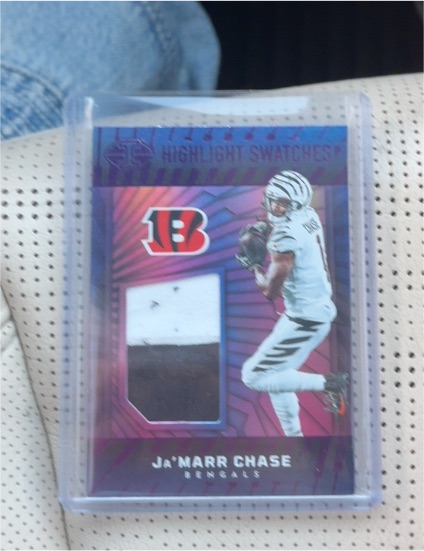 2023 Panini Illusions #HS-JC Ja'Marr Chase Highlight Swatches Patch — front