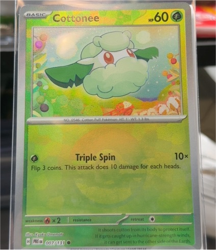 2024 Pokemon Prismatic Evolutions #007 Cottonee — front