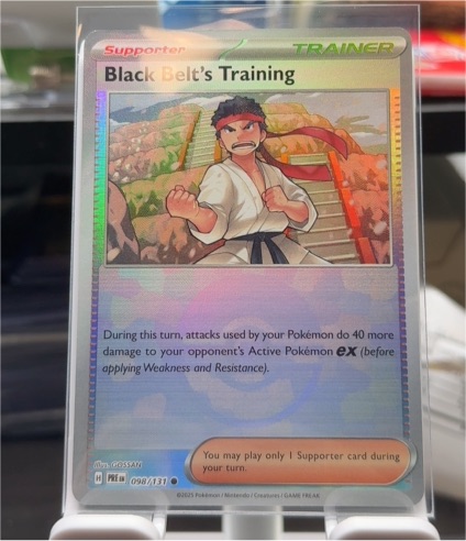 2025 Pokémon Prismatic Evolutions #098 Black Belt's Training — front
