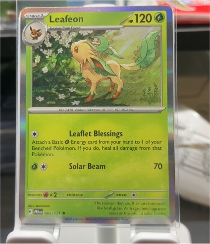 2025 Pokémon TCG Sv: Prismatic Evolutions #005 Leafeon — front