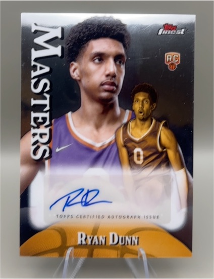 2024-25 Topps Finest #MA-RD Ryan Dunn Masters Autograph Rookie Card — front