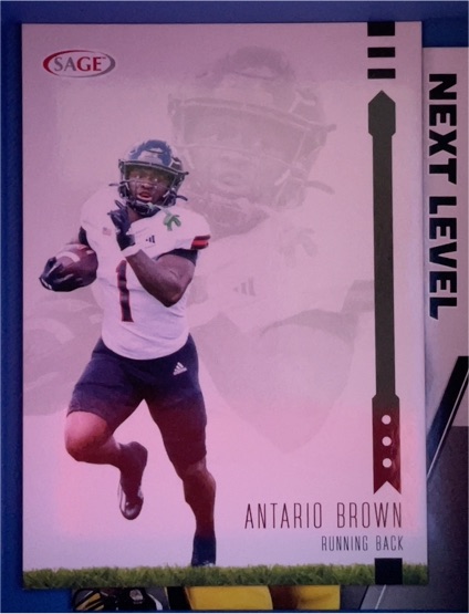 2025 Sage Football #43 Antario Brown — front