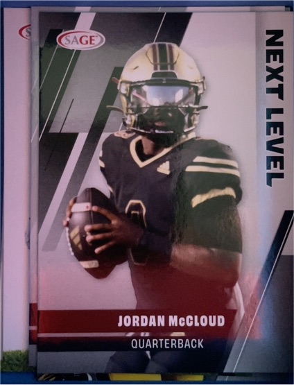 2025 Sage Next Level #84 Jordan McCloud — front