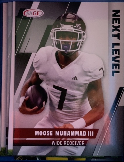2025 Sage Football Next Level #91 Moose Muhammad III — front