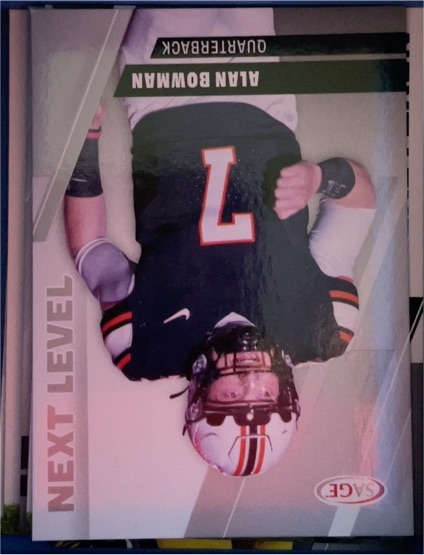 2025 Sage Low Series Next Level #Quarterback Alan Bowman — front