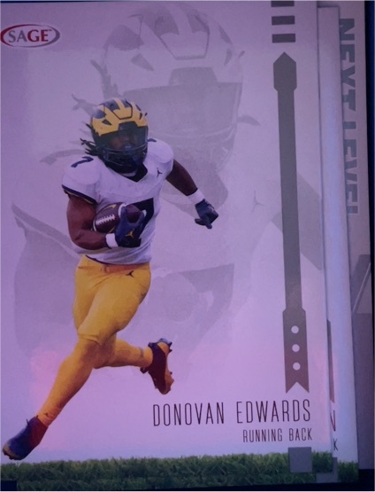 2025 SAGE HIT #7 Donovan Edwards — front
