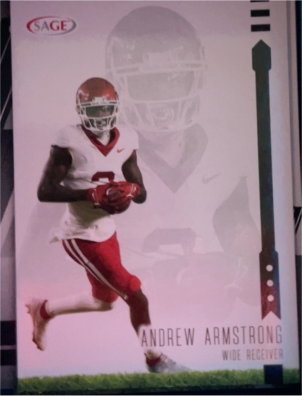 2025 Sage Football #76 Andrew Armstrong — front