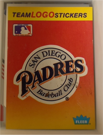 1991 Fleer Team Logo Stickers San Diego Padres — front