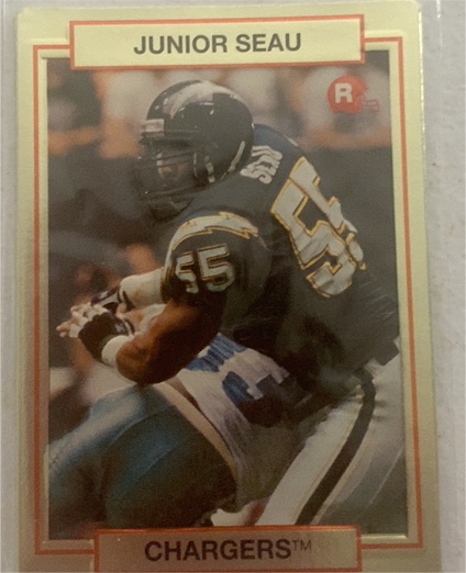 1990 Action Packed Rookie Update #38 Junior Seau — front