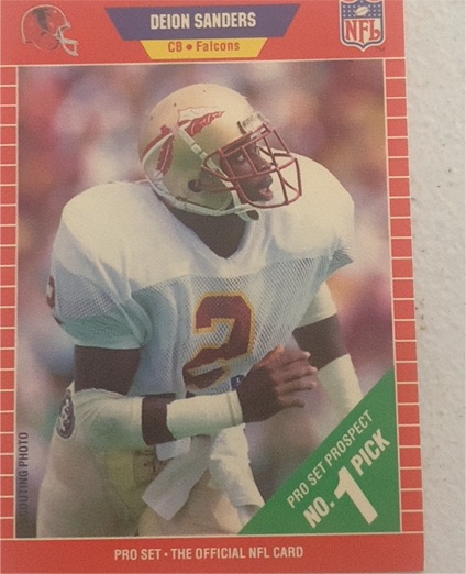 1989 Pro Set #486 Deion Sanders — front