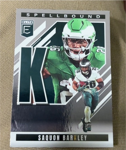 2025 Panini Donruss Elite #4 Saquon Barkley Spellbound K — front