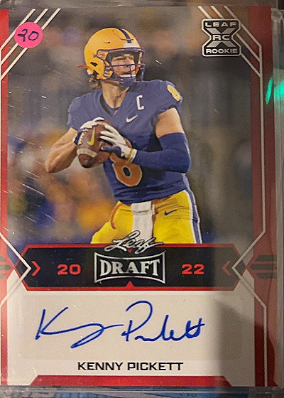 2022 Leaf Draft #BA-KP1 Kenny Pickett — front