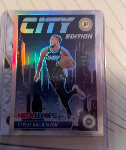 2023-24 Panini NBA Hoops Premium Stock City Edition #8 Tyrese Haliburton — front