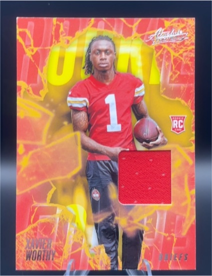 2024 Panini Absolute #RF-XWY Xavier Worthy Rookie Force Patch — front
