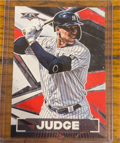 2021 Topps Fire #150 Aaron Judge — front