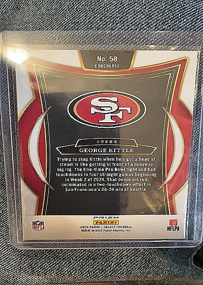 2024 Panini Select #58 George Kittle — back