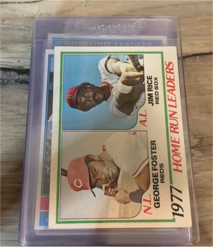 1978 Topps #202 1977 Home Run Leaders George Foster/Jim Rice — front