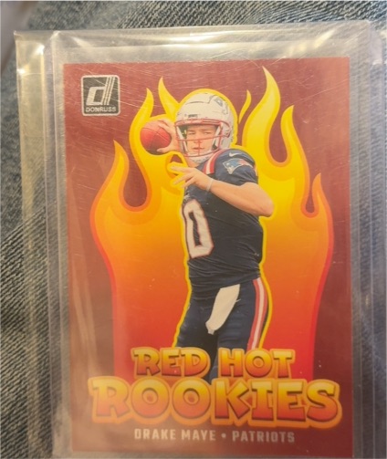 2024 Donruss Red Hot Rookies #RHR-DME Drake Maye — front