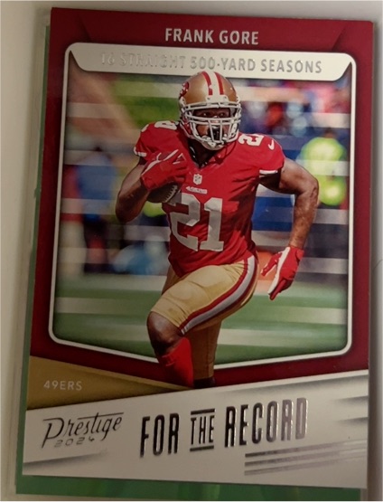 2024 Panini Prestige For the Record #FR-FG Frank Gore — front