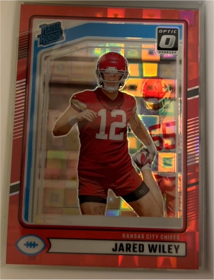 2024 Panini Donruss Optic #387 Jared Wiley Rated Rookie Pink Prizm — front