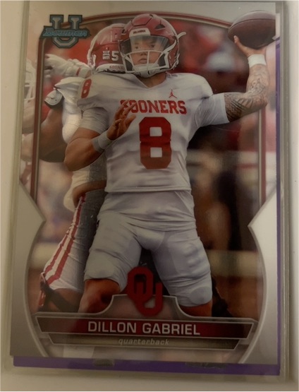 2022 Bowman University Chrome #12 Dillon Gabriel — front