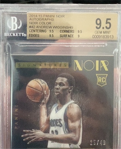 2014-15 Panini Noir #42 Andrew Wiggins — front