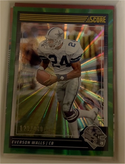 2024 Score Football Green Border Parallel Everson Walls — front