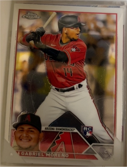 2023 Topps Chrome #189 Gabriel Moreno Rookie Card Arizona Diamondbacks — front