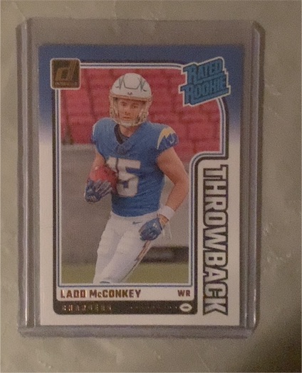 2024 Panini Donruss Rated Rookie Throwback #23 Ladd McConkey — front