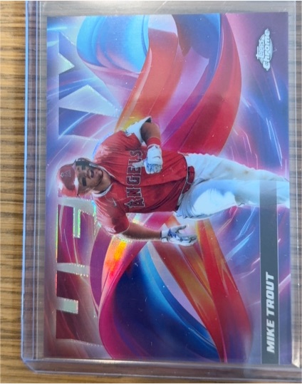 2025 Topps Chrome Helix #HX-1 Mike Trout — front